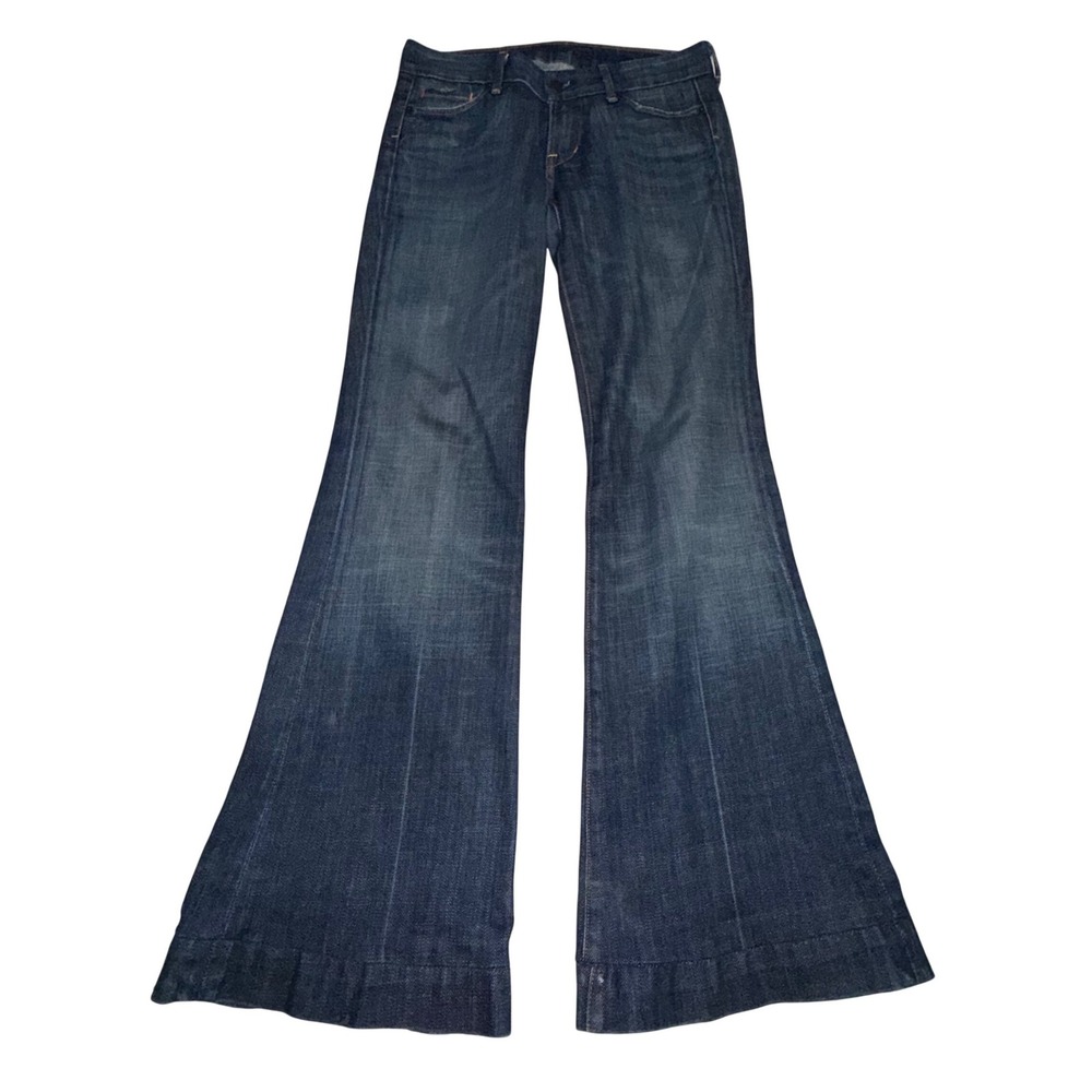 Citizens of Humanity Faye Jeans‎ 26 Dark Blue Low Waist Full Leg Flare Y2K Boho